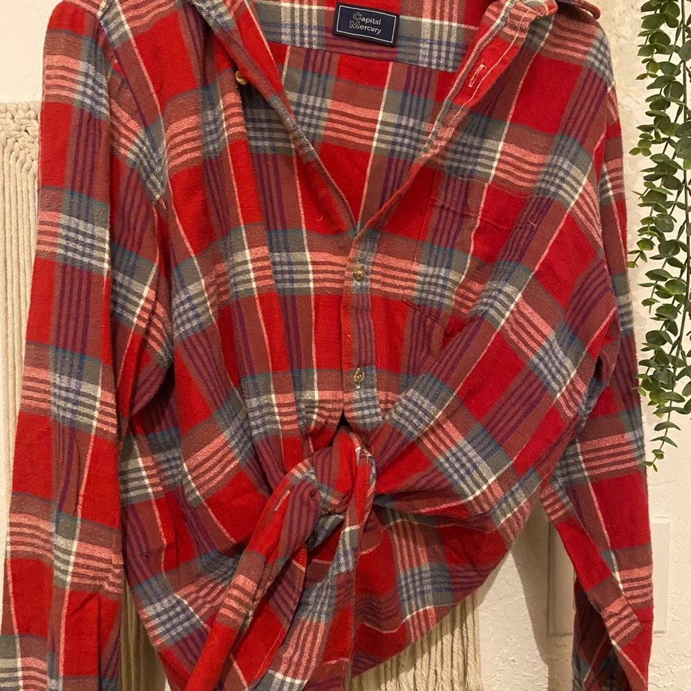 Vintage Red Flannel Size Large